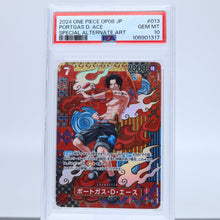 One Piece Card Game – Portgas D. Ace OP02-013 SP SR – Special Alternate Art – Japanese – PSA 10 Gem Mint